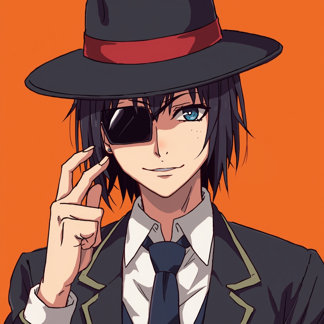 a criminal, anime illustration, clean cel shading, expressive linework, vibrant palette